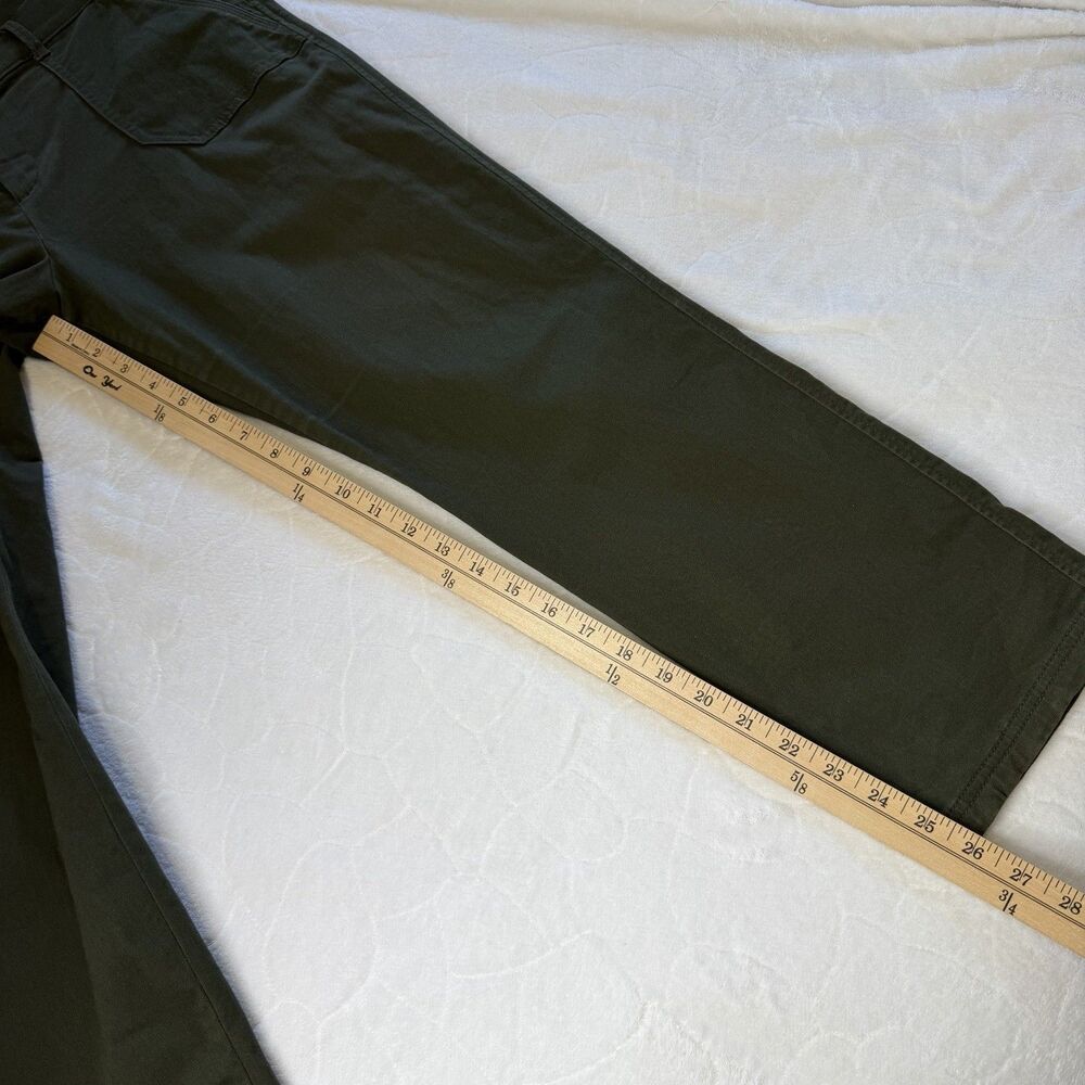 Old Navy Pixie Sateen Pants Women's 10 Tapered Ankle Stretch Olive Green Casual - Picture 15 of 16